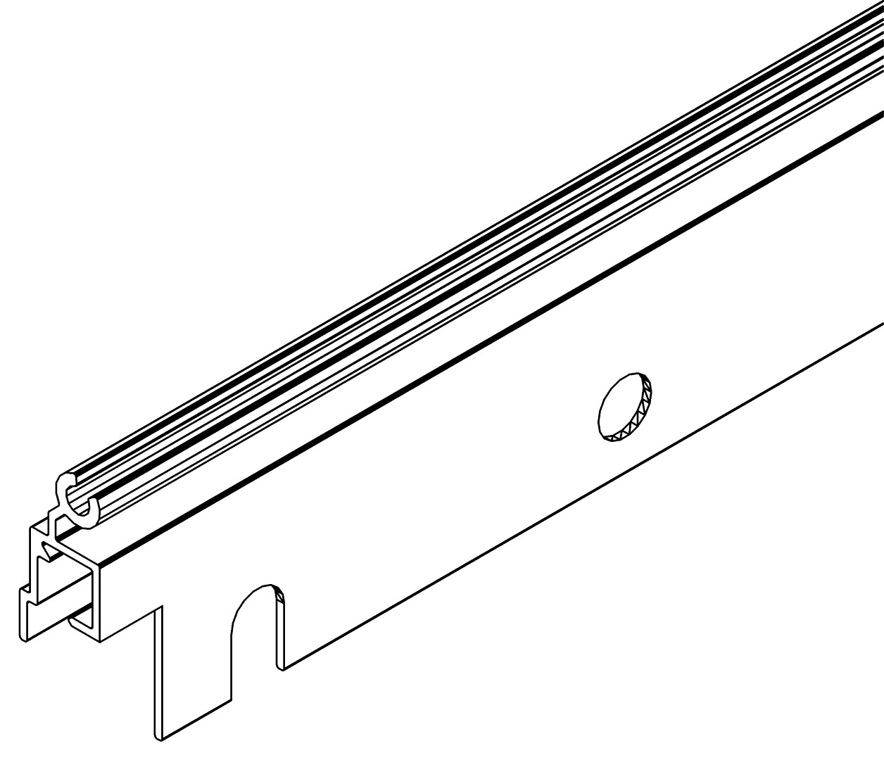 Abschlussprofil hinten, 3510, L806, , Farbe: Blank