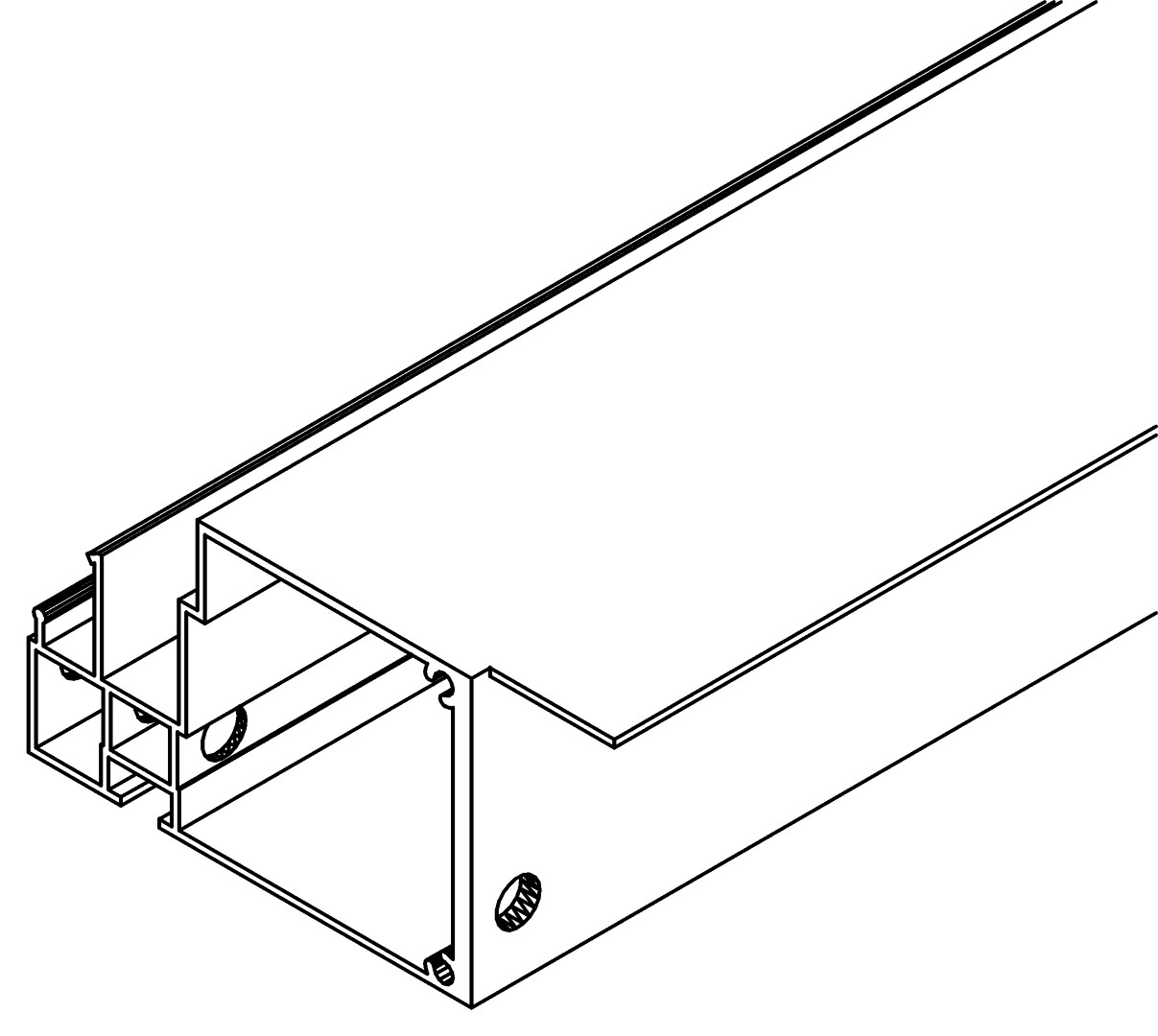 2 Tür Türschloss Seite, 7491, L1728, , Farbe: Blank