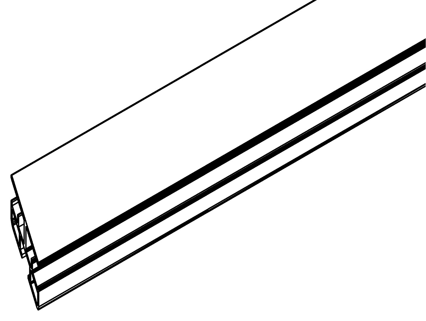 Zwischenprofil, h.l., 2235, L1664, dark grey, Pant, Farbe: Anthrazit