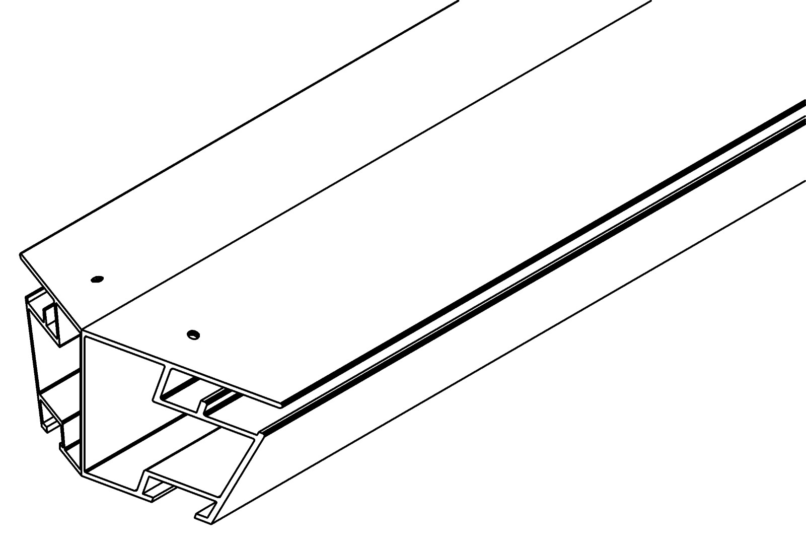 Dacheckprofil, 6087, L2019,5, white, RAL 9003, Farbe: Weiß pulverbeschichtet