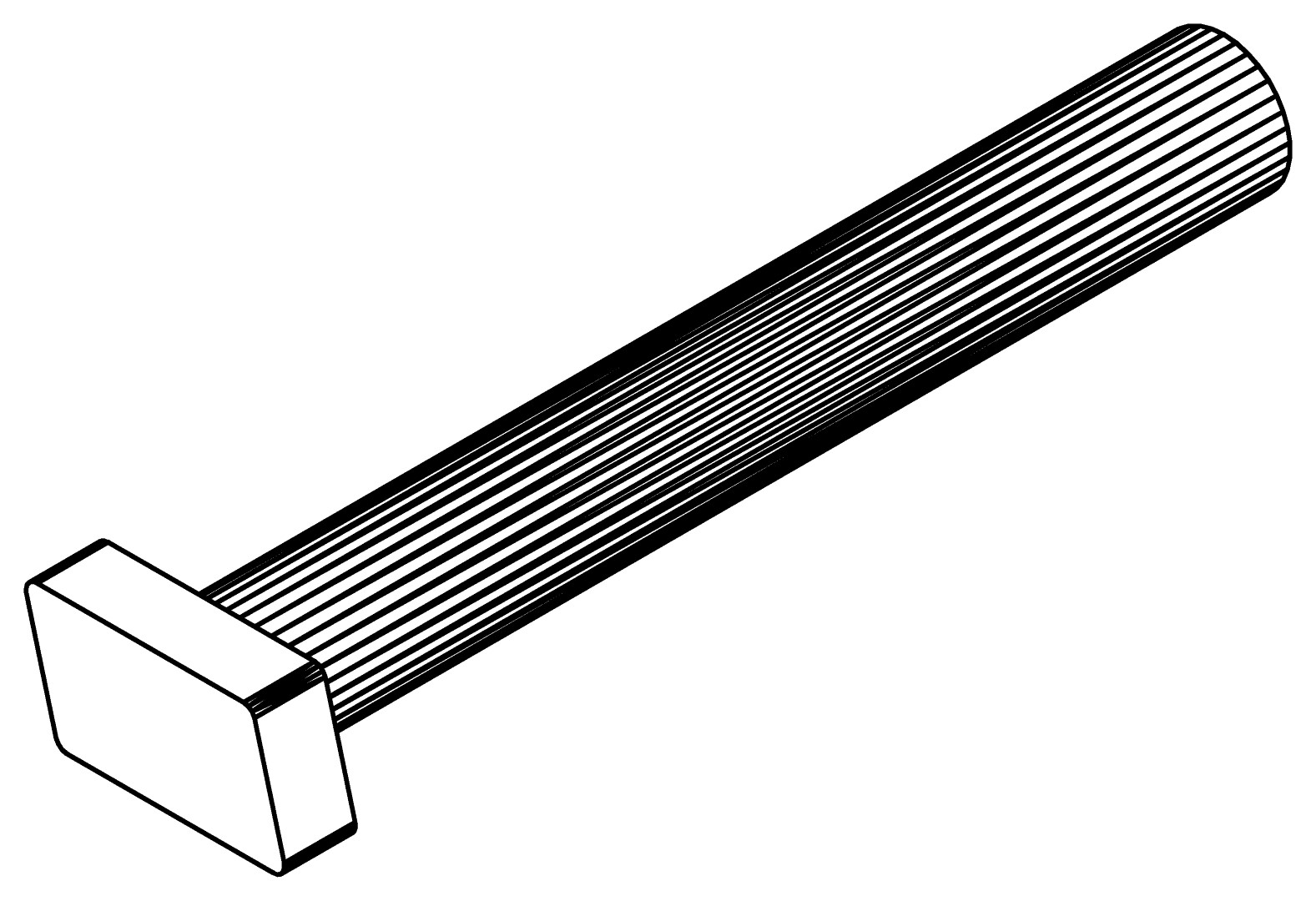 Hammerkopfschraube M6 x 45, 4201, LM6x45, , Farbe: Blank