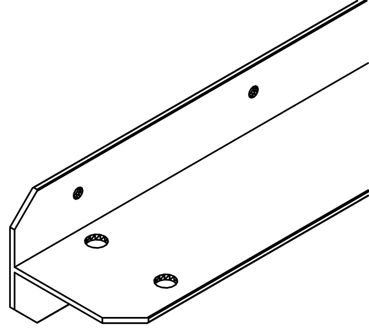 Winkelprofil, links, 3216, L400, , Farbe: Blank