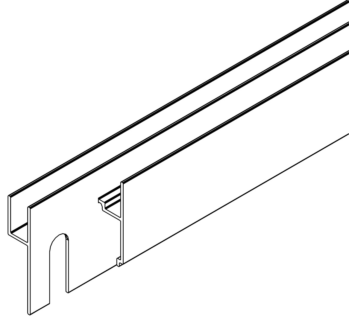 Türführung oben, 3517, L785, , Farbe: Blank