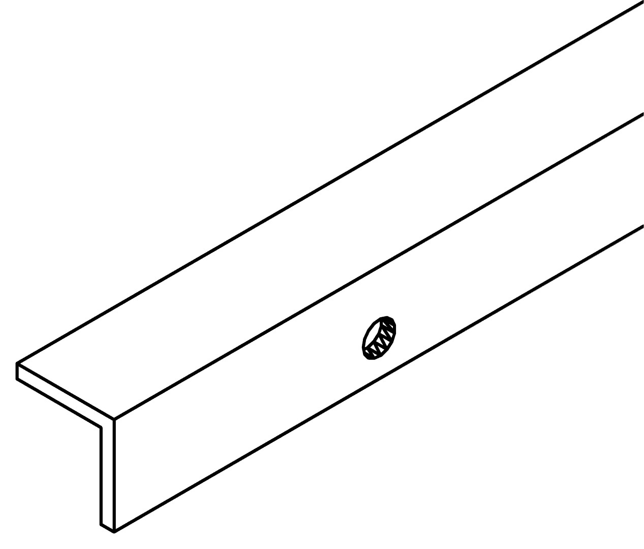 Fundamenttürstütze, 6069, L1800, white, RAL 9003, Farbe: Weiß pulverbeschichtet