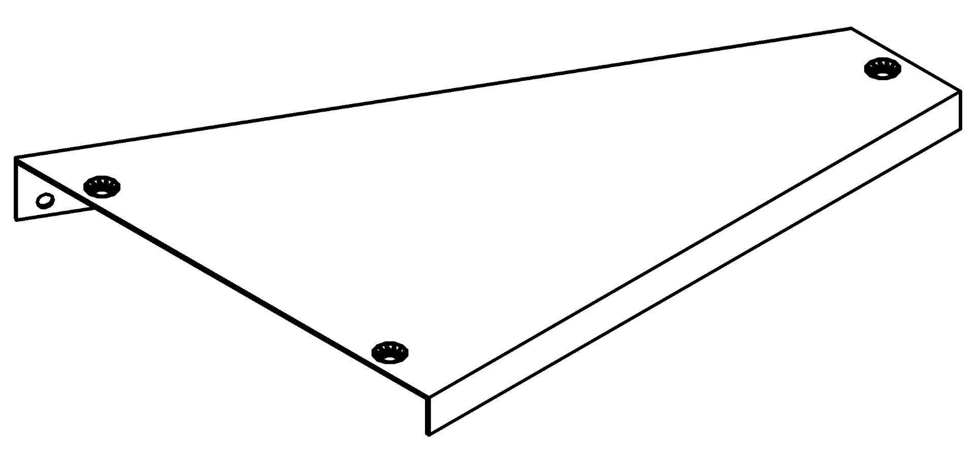 Tischplatte rechts, 9537, L250, , Farbe: Blank