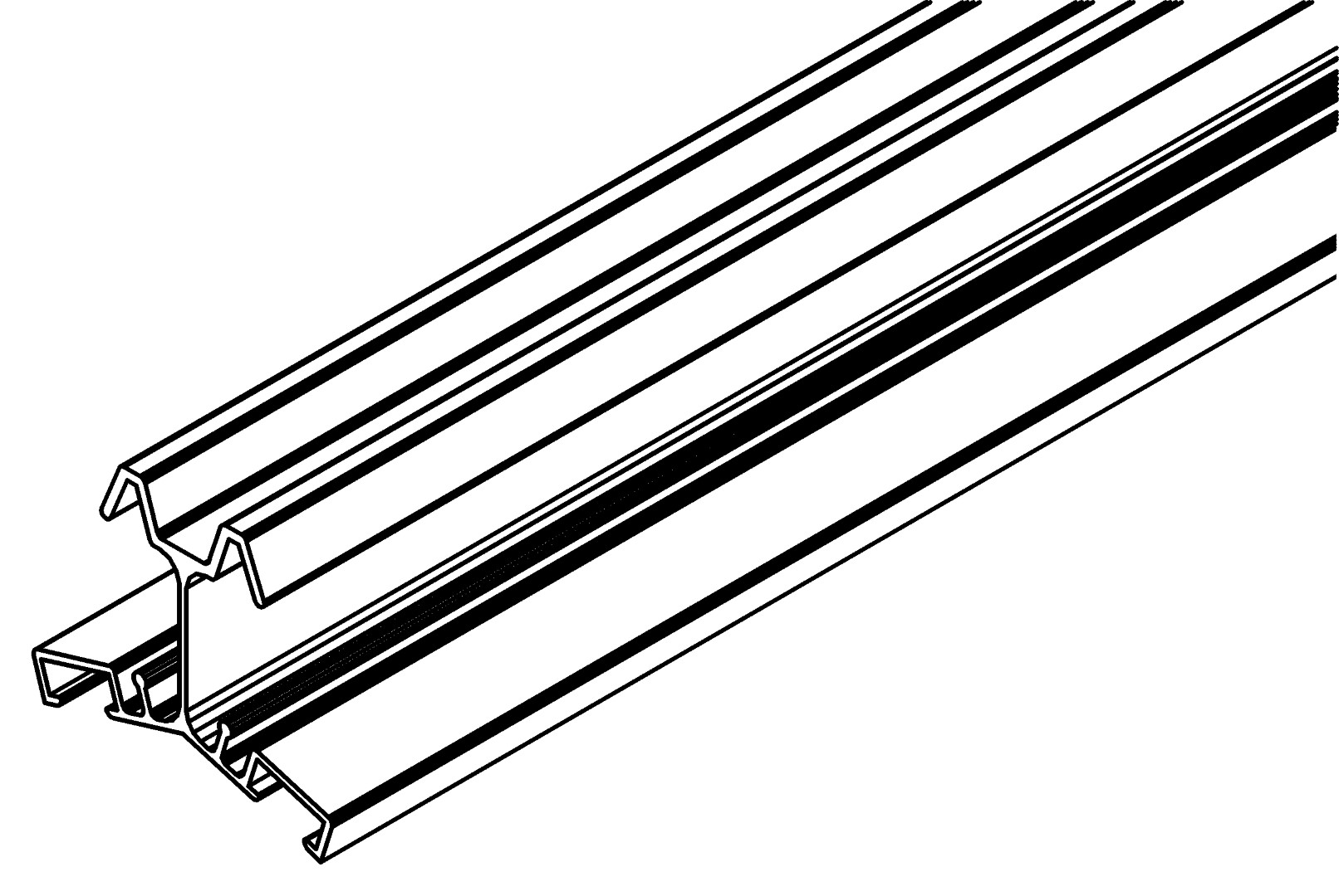 Dacheckprofil, 6111, L1374, black, Pantone-426C, Farbe: Schwarz