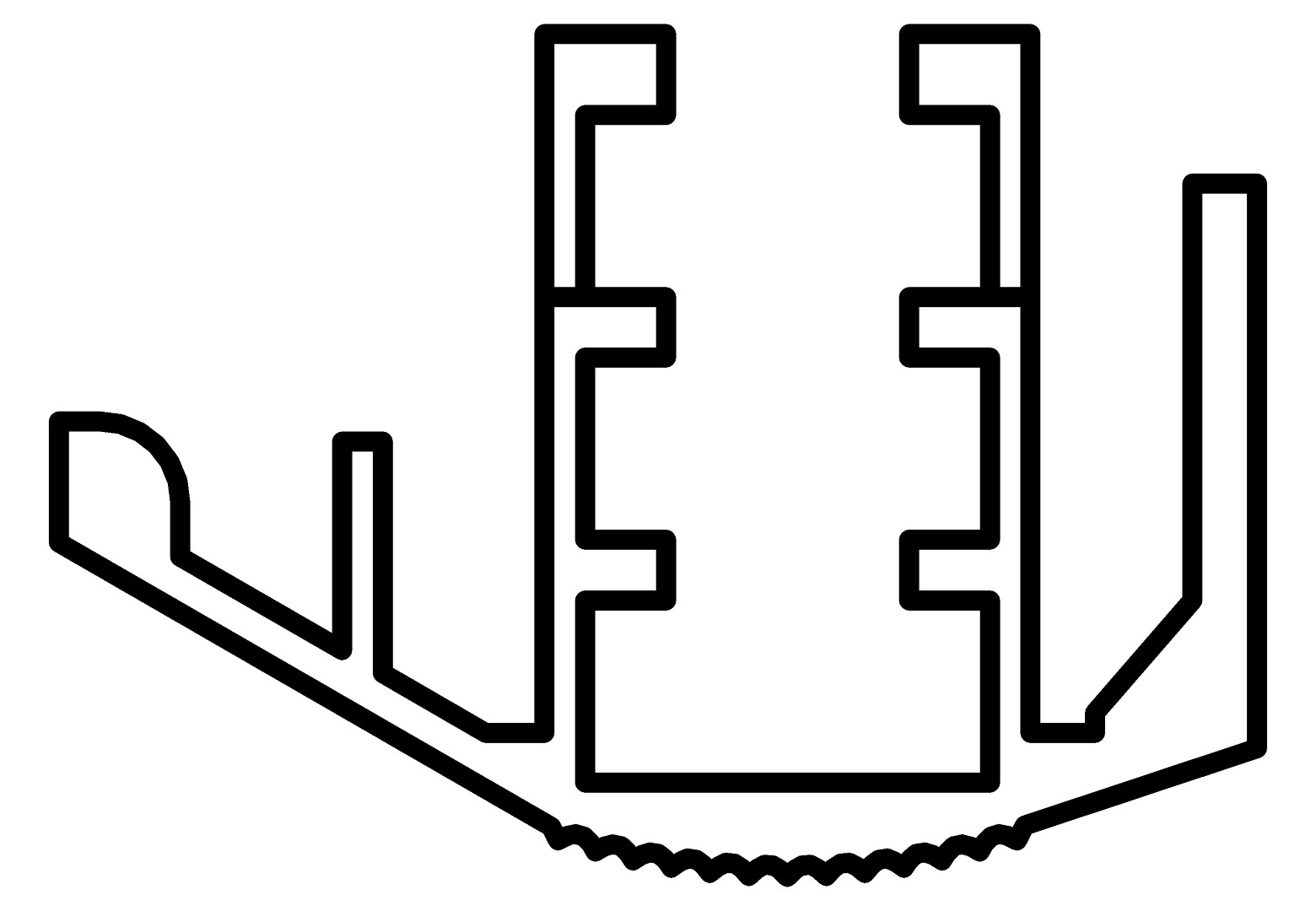 Verglasungsabdeckleiste, li, 7377, L2581, white, R, Farbe: Weiß pulverbeschichtet