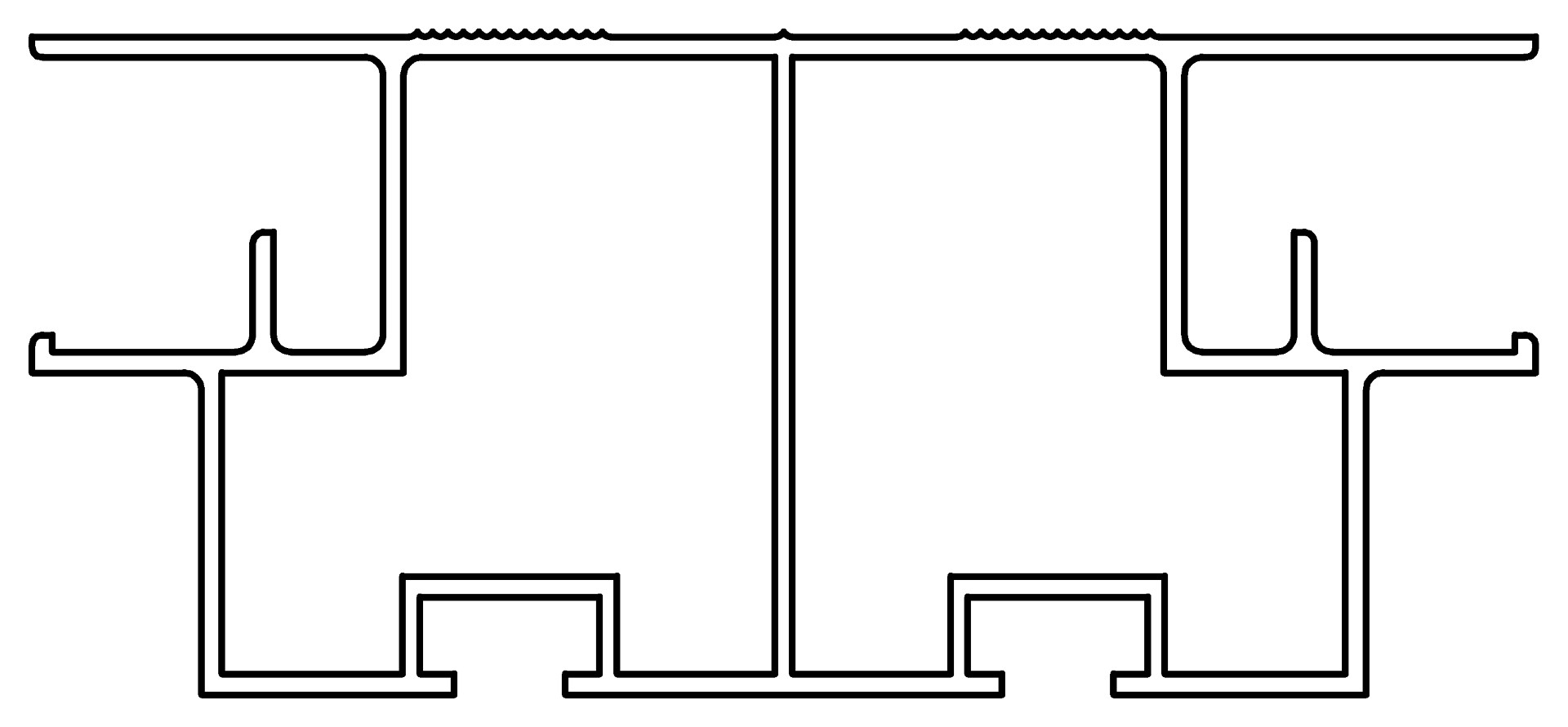 Dachzwischenprofil, doppelt, 7482, L1485,5, , Farbe: Blank