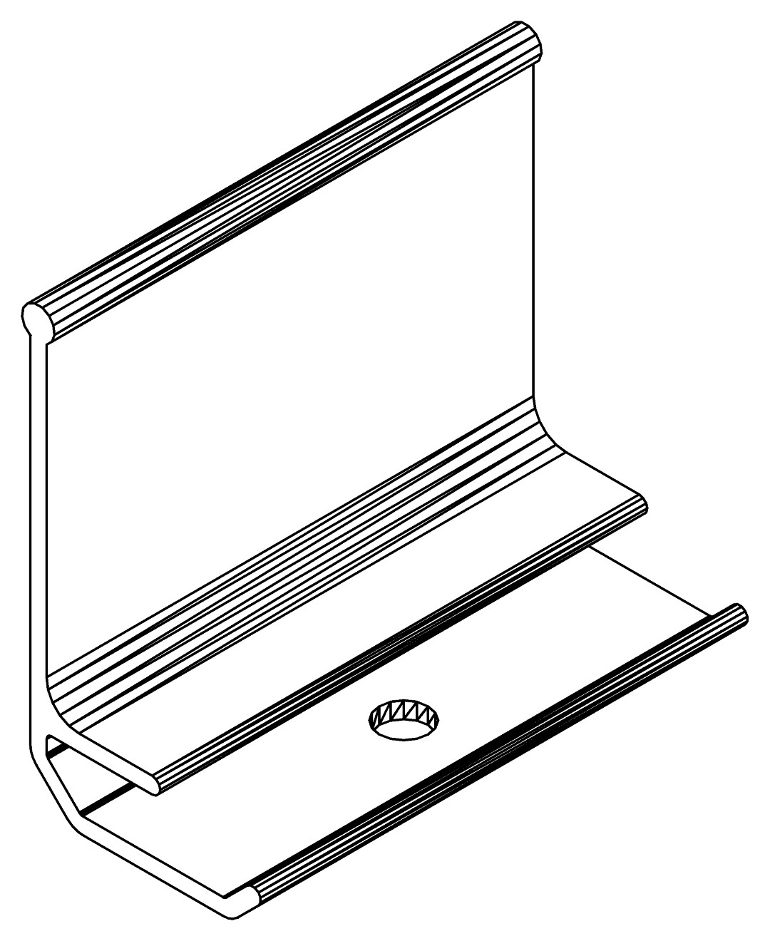 Abstandhalter, 6100, L30, white, RAL 9003, Farbe: Weiß pulverbeschichtet