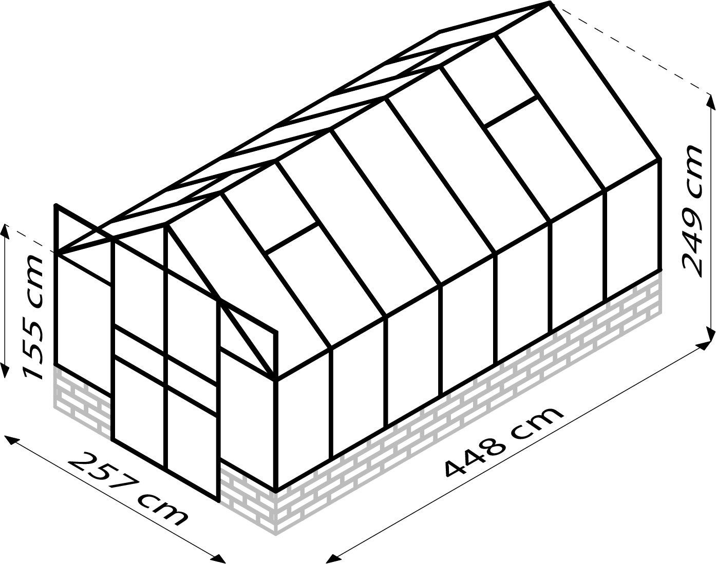 Gewächshaus Cassandra 11500, Farbe: Aluminium eloxiert, verglast mit: Sicherheitsglas (ESG)