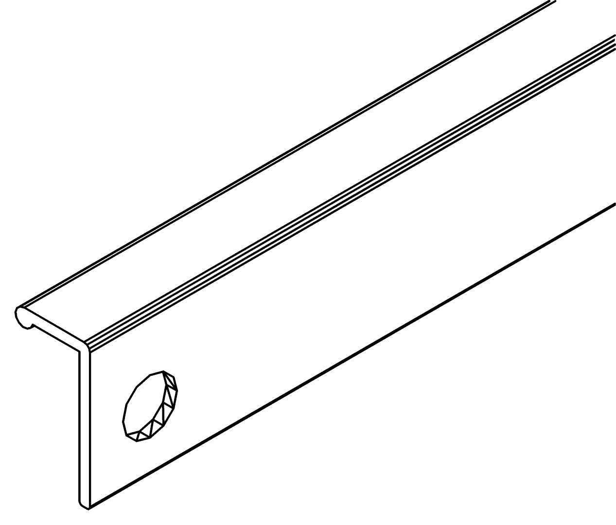 Diagonalstrebe, 6122, L954,5, black, Pantone-426C, Farbe: Schwarz