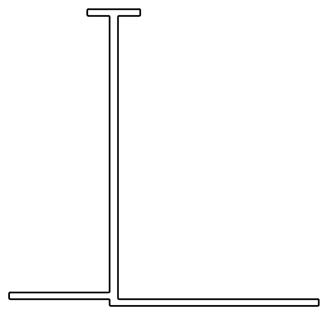 Fensterprofil, seite, 7197, L908, white, RAL 9003, Farbe: Weiß pulverbeschichtet