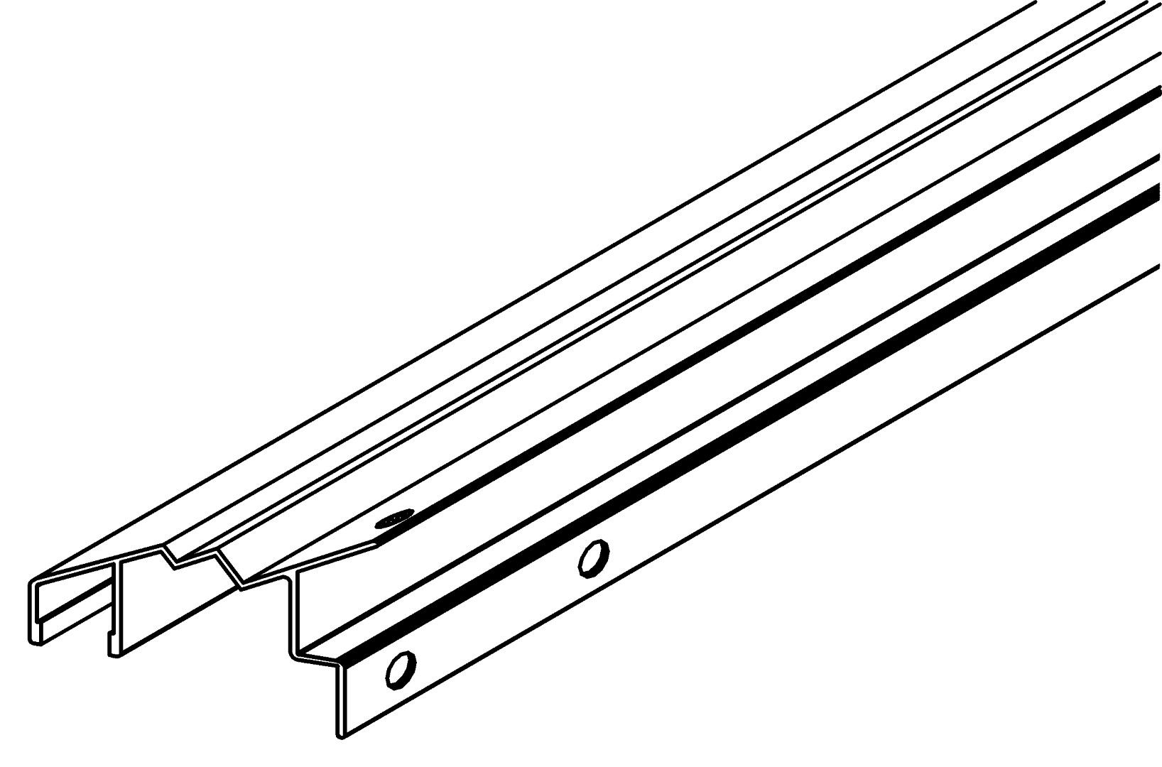 Traufenprofil, türseitig, 6110, L1289, black, Pant, Farbe: Schwarz