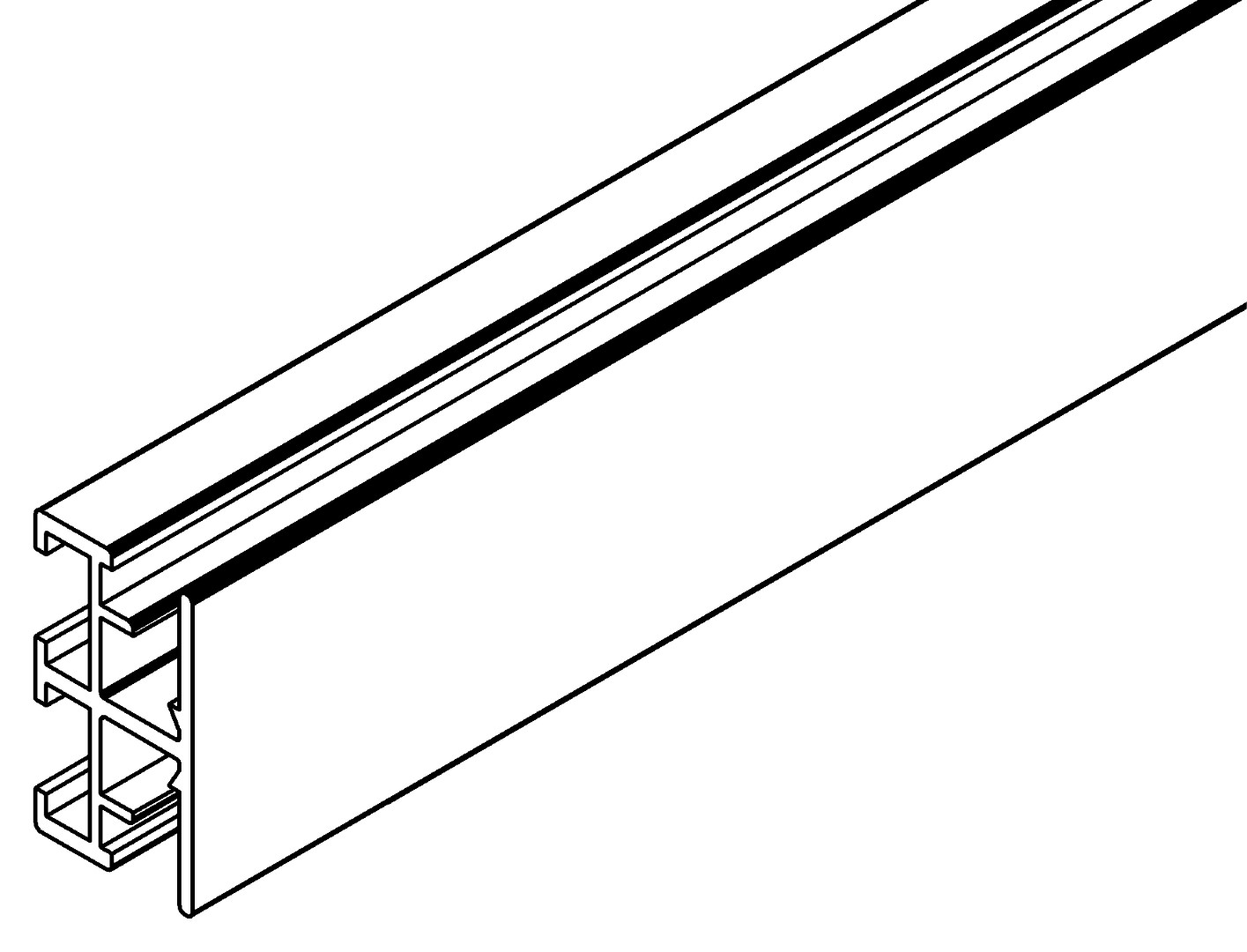 Türzwischenprofil, 2254p, L216, , Farbe: Blank