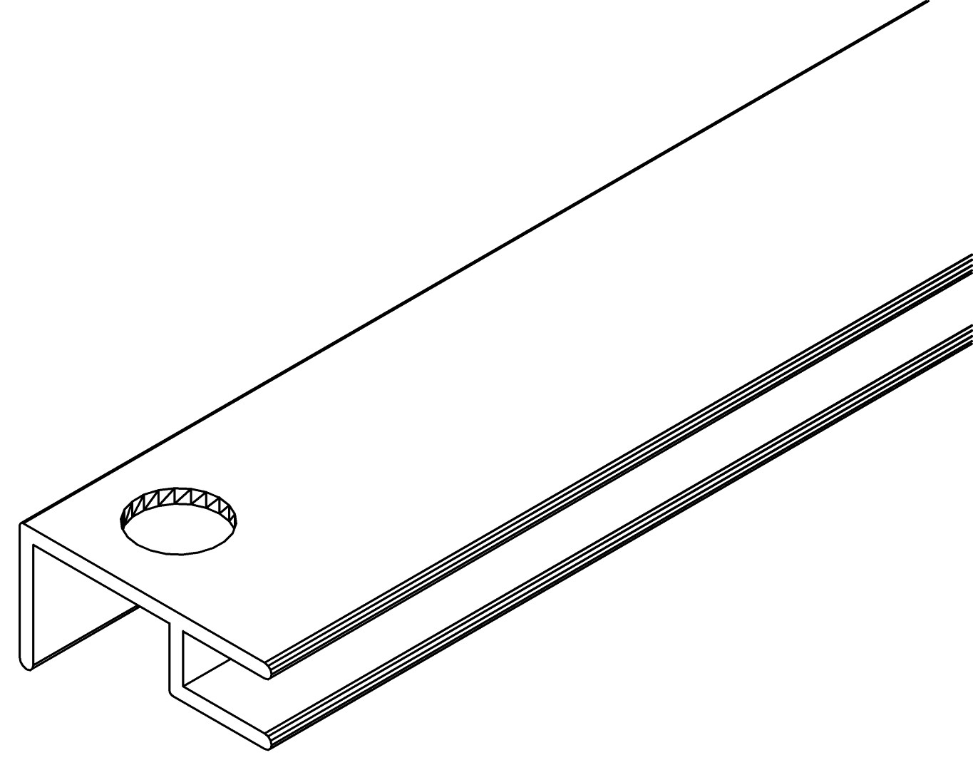 Fensterprofil, seite, 1565, L481, black, Pantone-4, Farbe: Schwarz