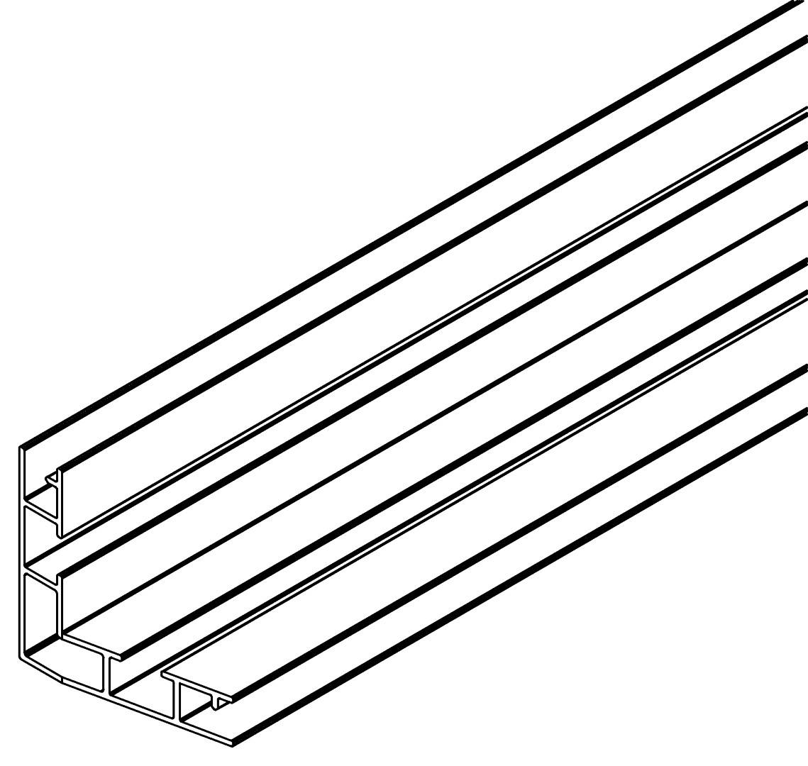 Eckprofil hinten L, 3504, L1500, , Farbe: Blank