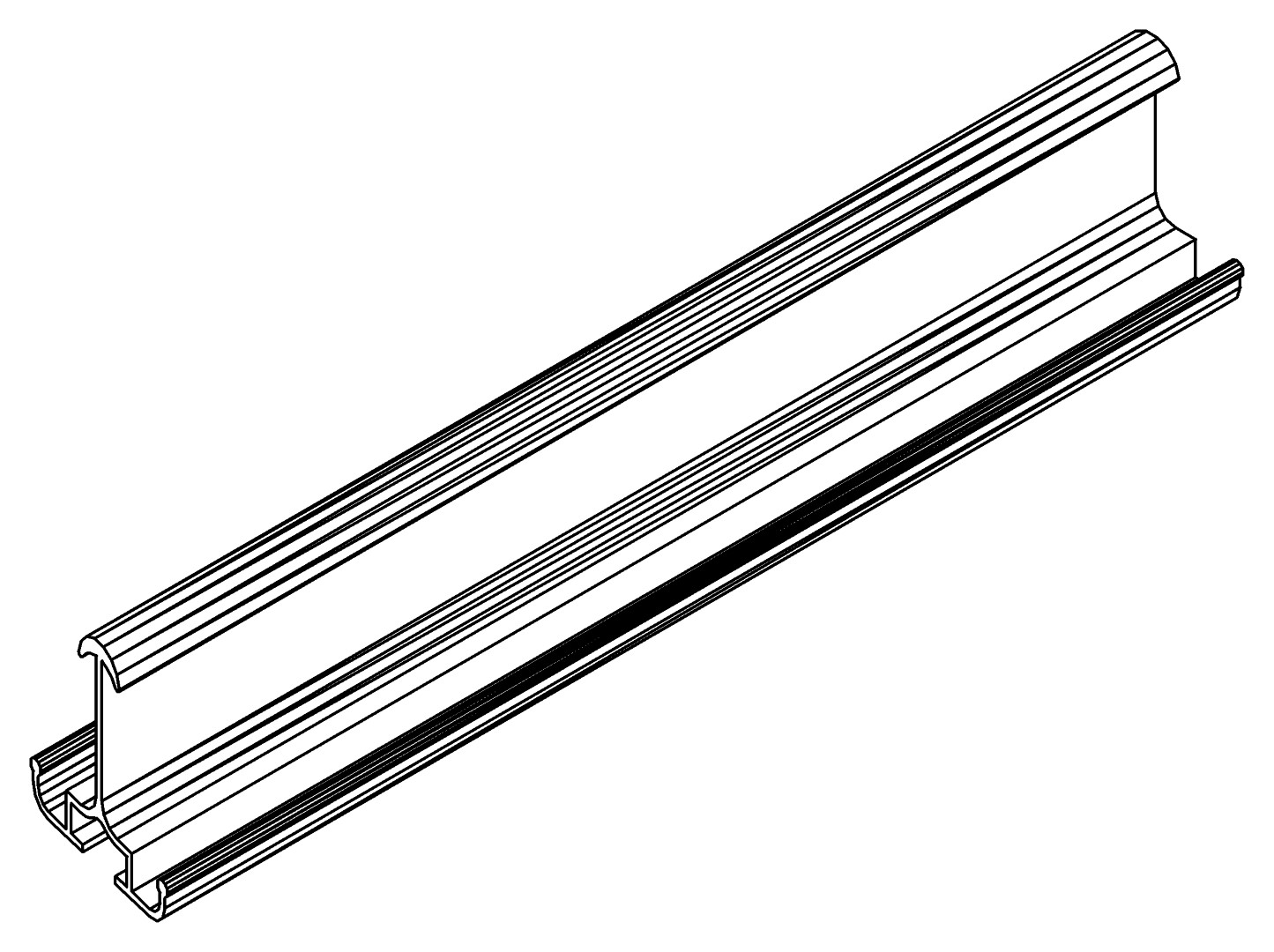 Zwischenprofil, 4244, L158, white, RAL 9003, Farbe: Weiß pulverbeschichtet