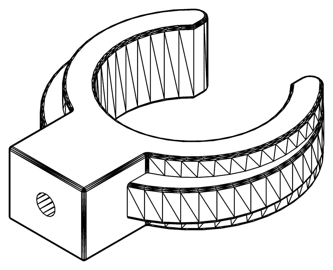 Fallrohrhalter, 2521, L, black, Farbe: Schwarz