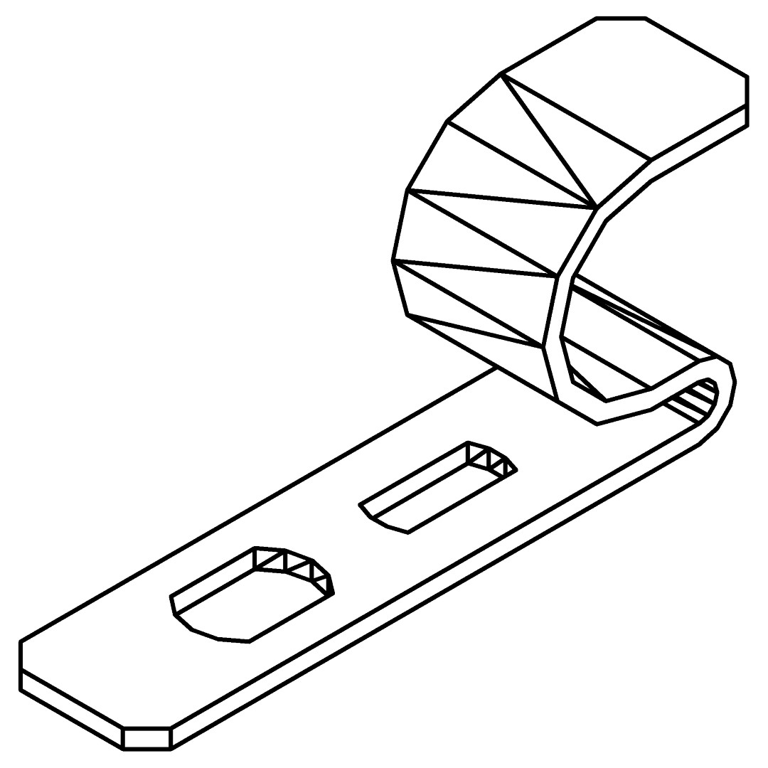 Regalträger, 9520, L52, black, Pantone-426C, Farbe: Schwarz