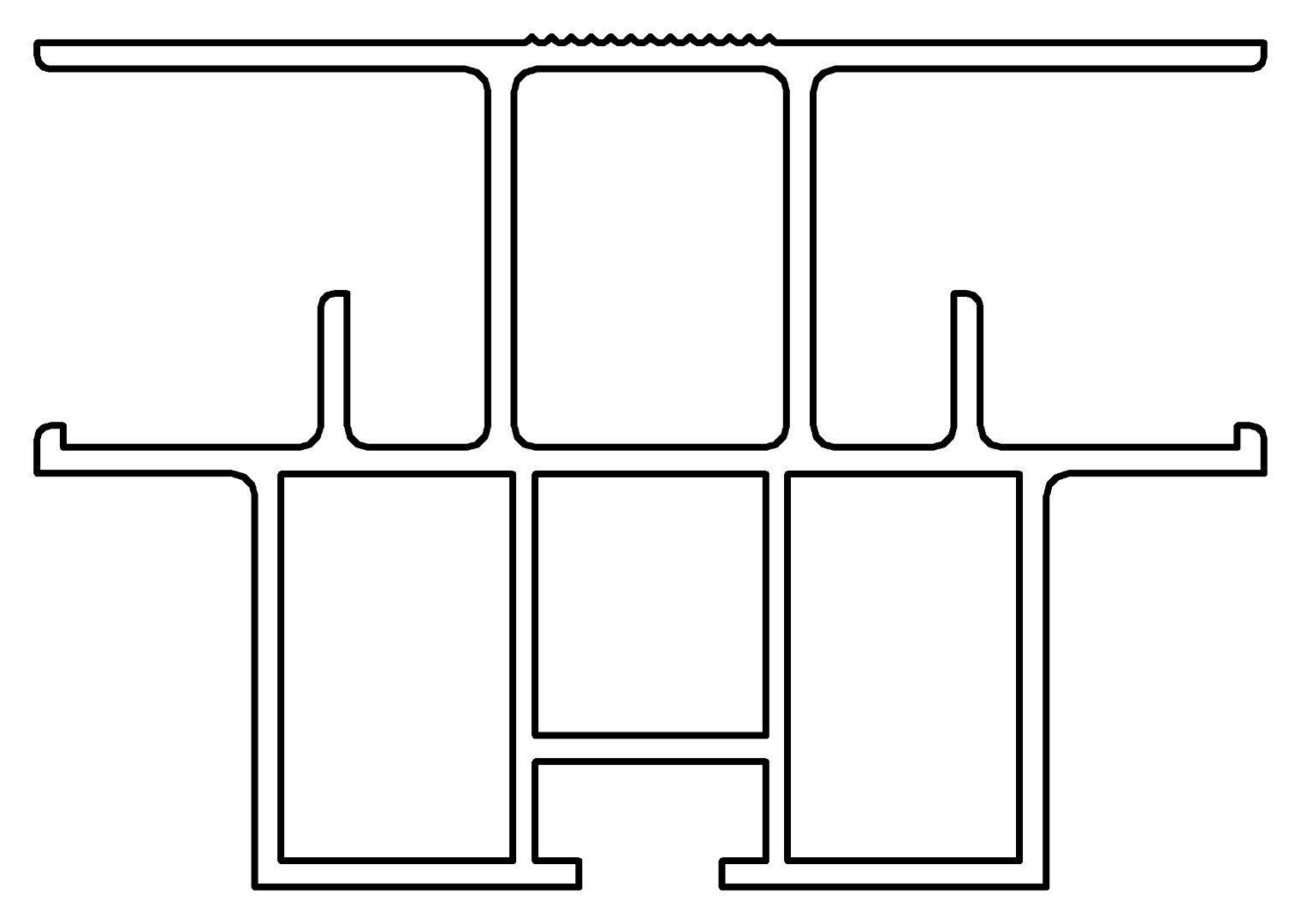 Dachzwischenprofil, 7255, L1356, black, Pantone-42, Farbe: Schwarz