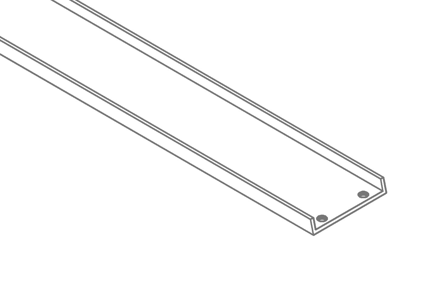 Deckelzwischenprofil, 1547, L514, , Farbe: Blank