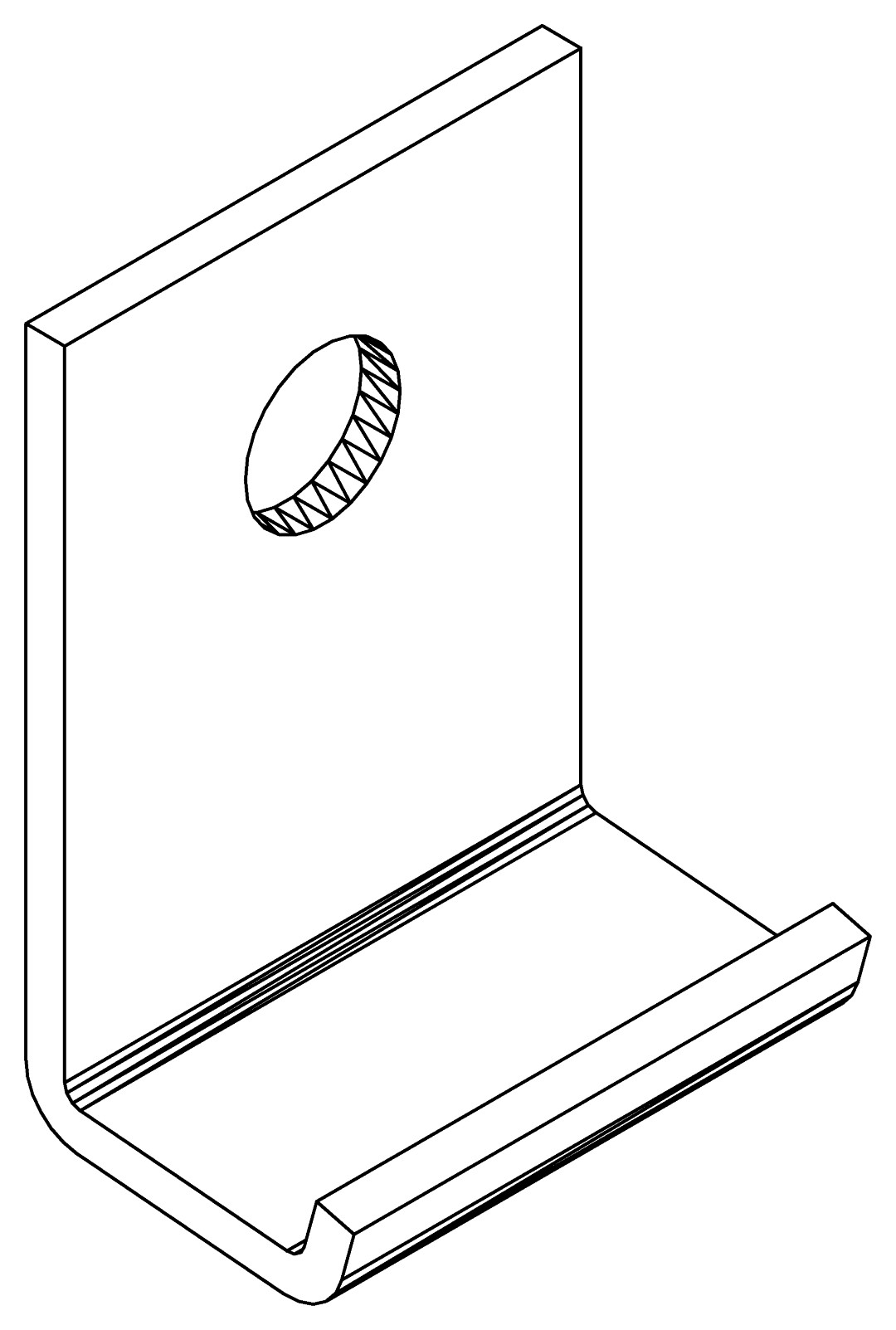 Türhalter u. , 7350, L20, white, RAL 9003, Farbe: Weiß pulverbeschichtet