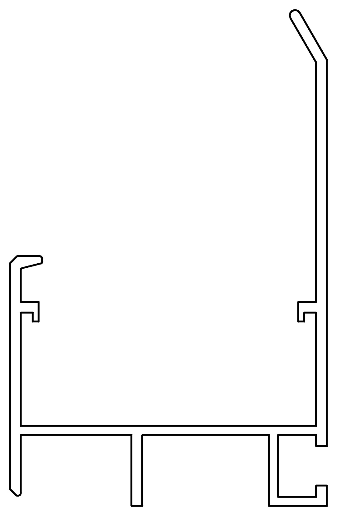 Regenrinne, 7, 7327, L4473, white, RAL 9003, Farbe: Weiß pulverbeschichtet