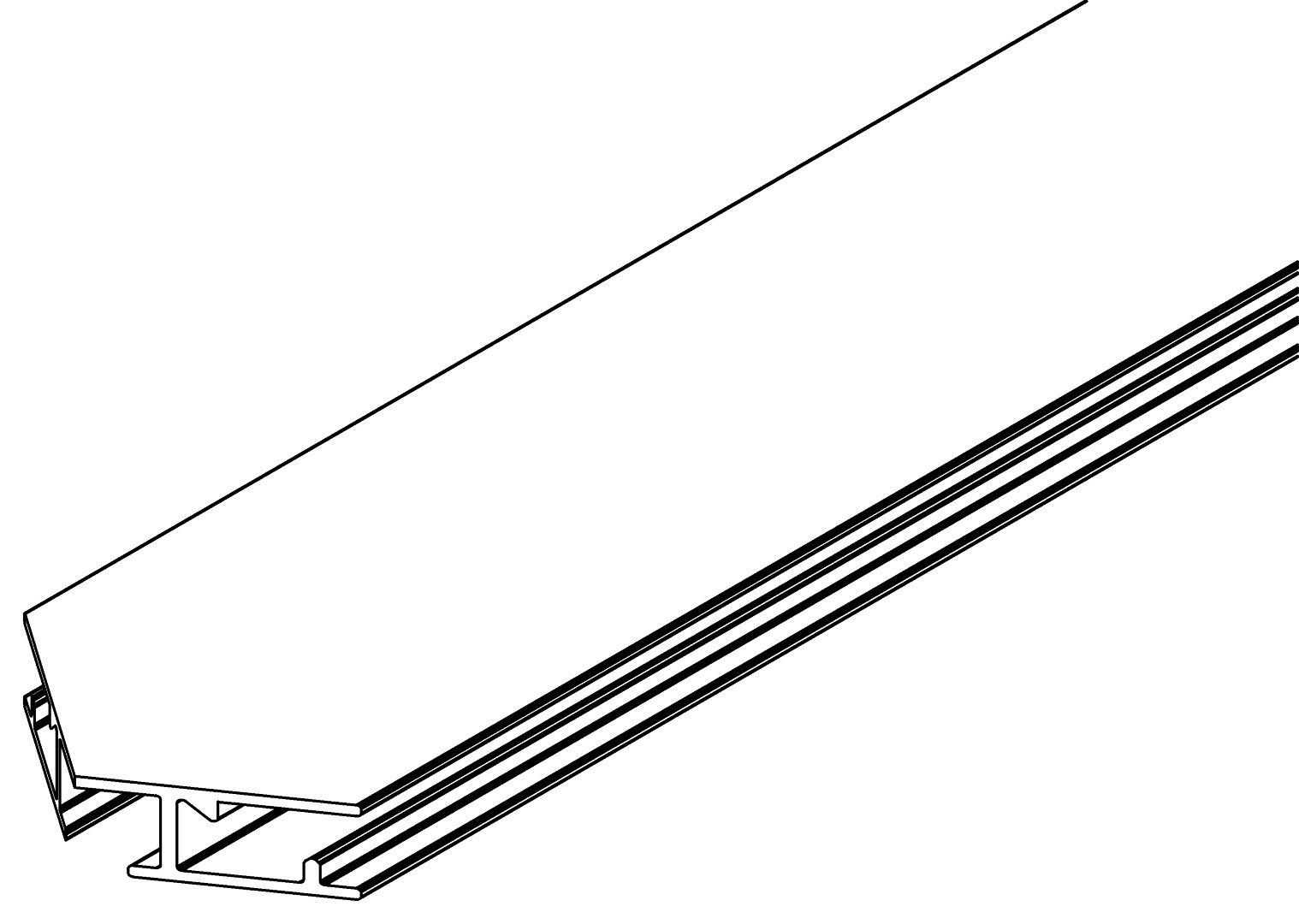 Zwischenprofil Giebel, 1591, L656, black, Pantone-, Farbe: Schwarz