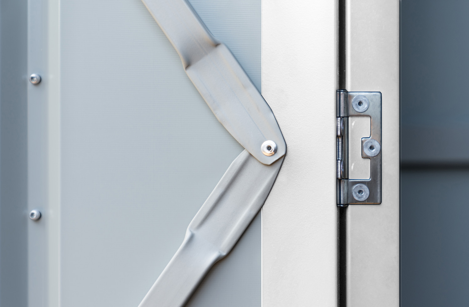 Wandzierde Lean-To Wand-Zierde LeanTo mit Pultdach, Farbe: Silber Metallic