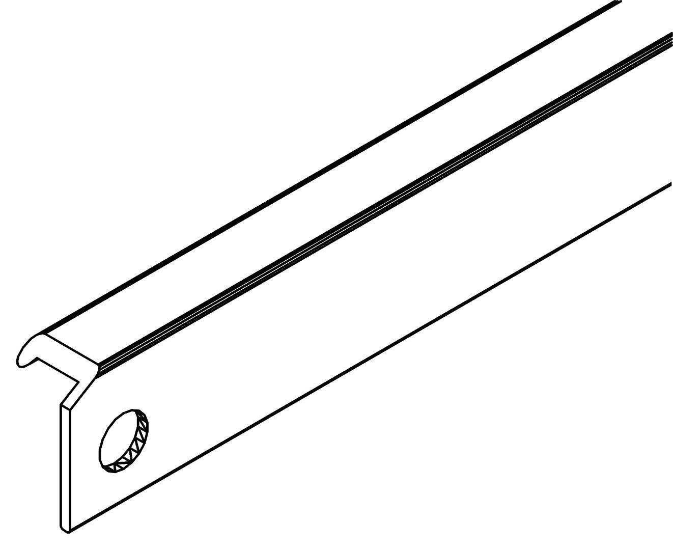 Türseitenstrebe, diagonal, 6108, L1148, black, Pan, Farbe: Schwarz