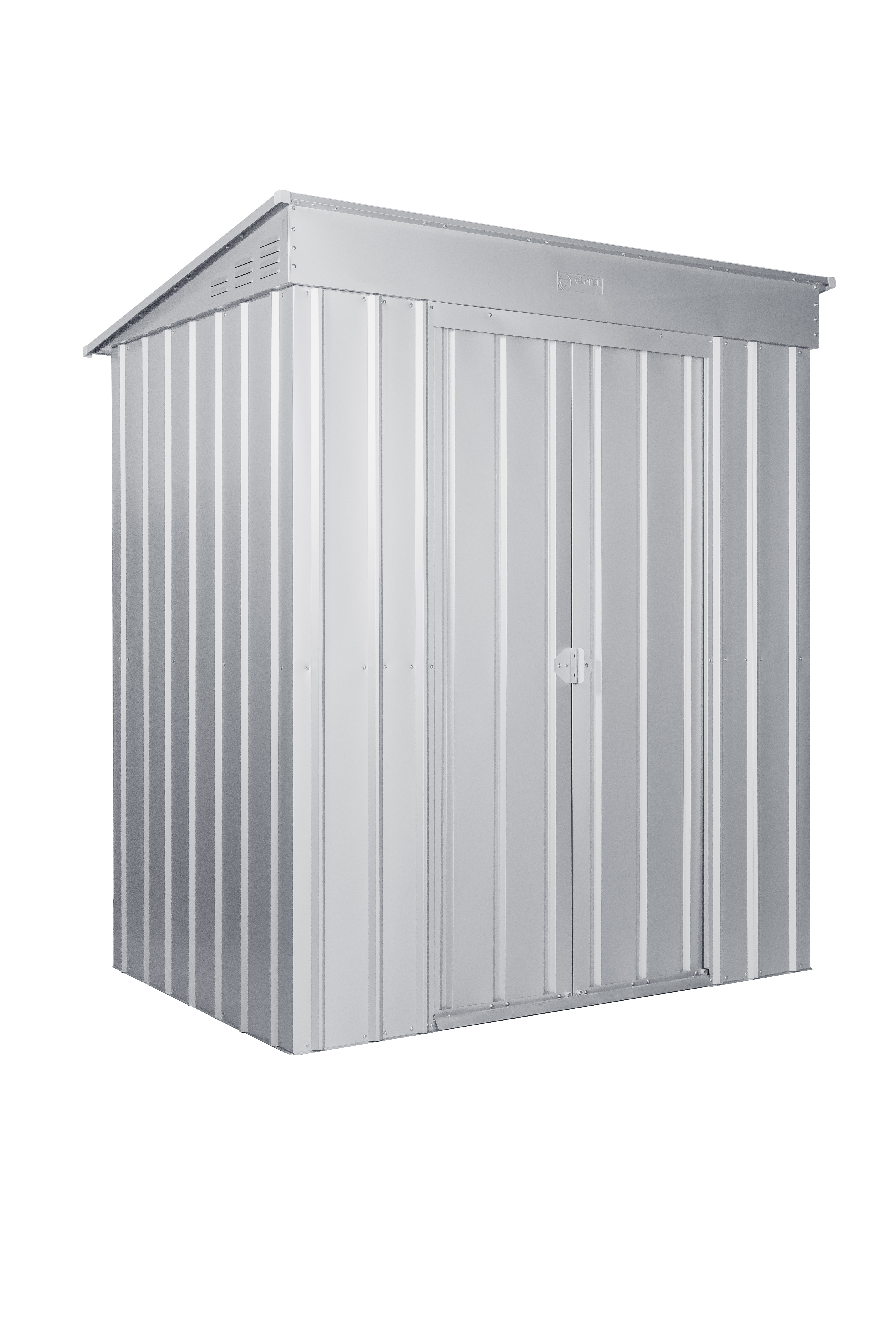 Pultdach Skillion im Sonderangebot 64, Farbe: Silber Metallic