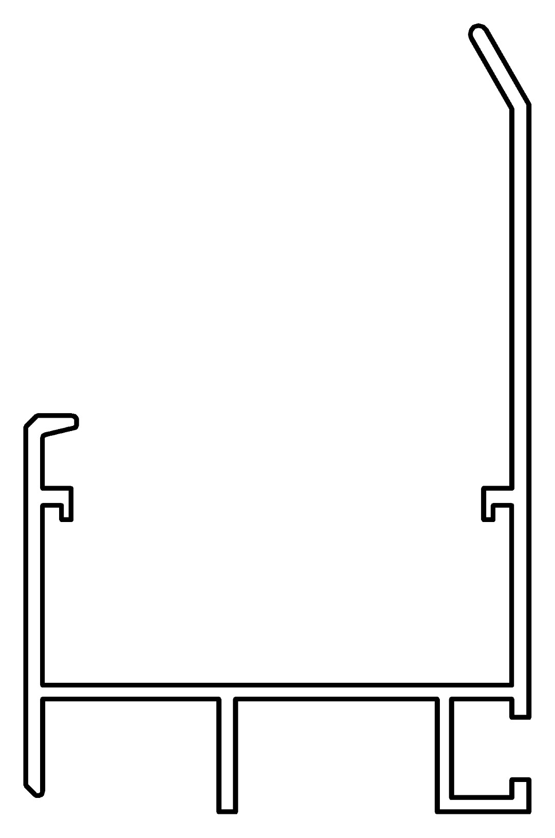Regenrinne, 1, 7223, L795, , Farbe: Blank
