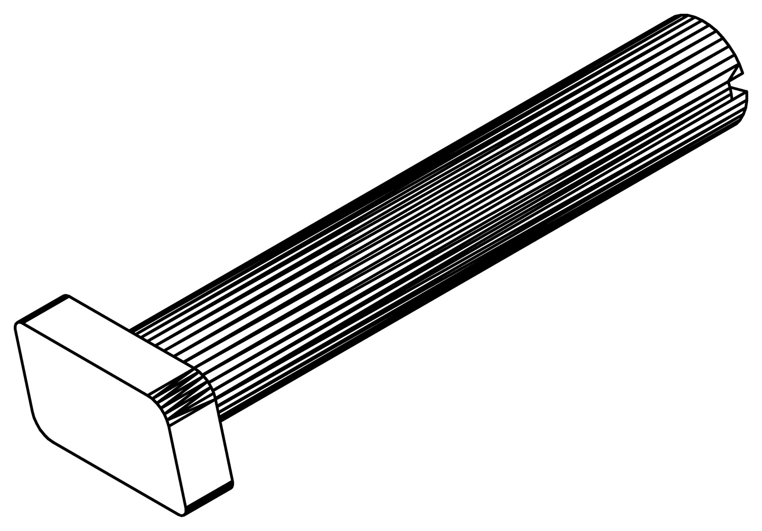 Hammerkopfschraube M6 x 38, 7288, LM6 x 38, , Farbe: Blank