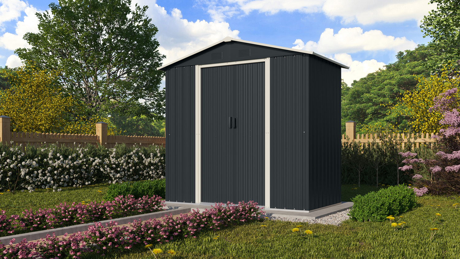 Düsseldorf II 64, Farbe: Schiefer/Weiß