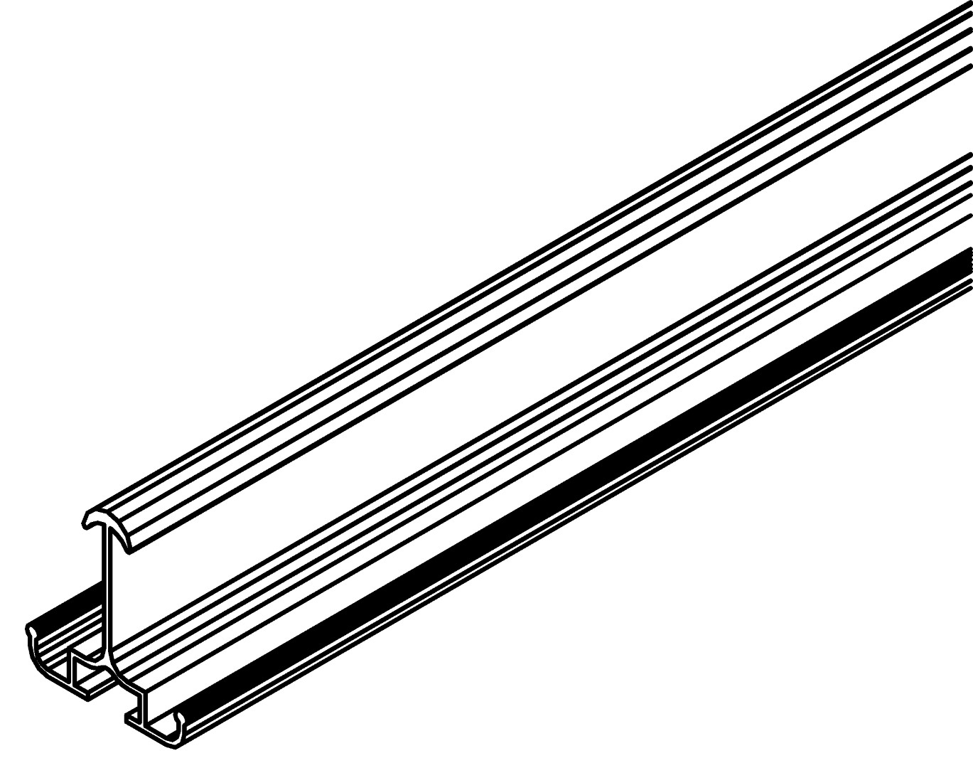 Zwischenprofil, Dach, 4056, L1330,5, black, Panton, Farbe: Schwarz