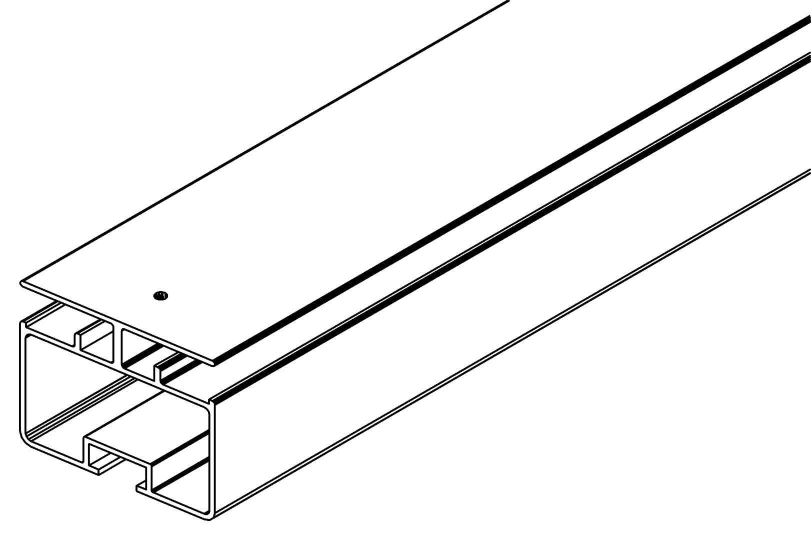 Dachzwischenprofil, 6088, L1737,5, white, RAL 9003, Farbe: Weiß pulverbeschichtet