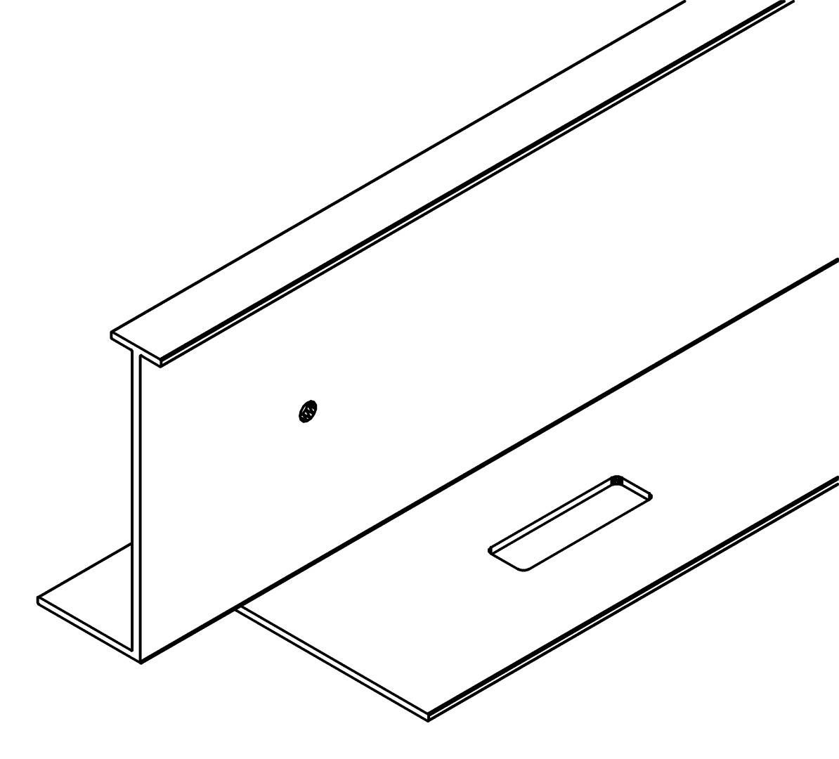 Fensterprofil, seite, 7197, L908, white, RAL 9003, Farbe: Weiß pulverbeschichtet
