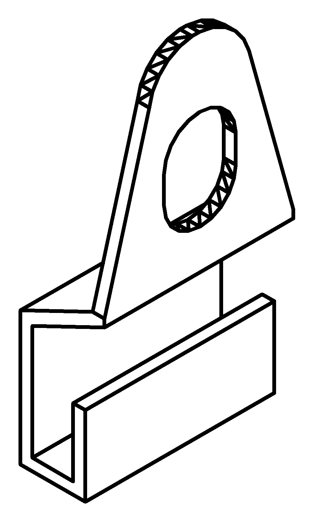 Fundamentklammer, 9029, L8,4, dark grey, Pantone-4, Farbe: Anthrazit