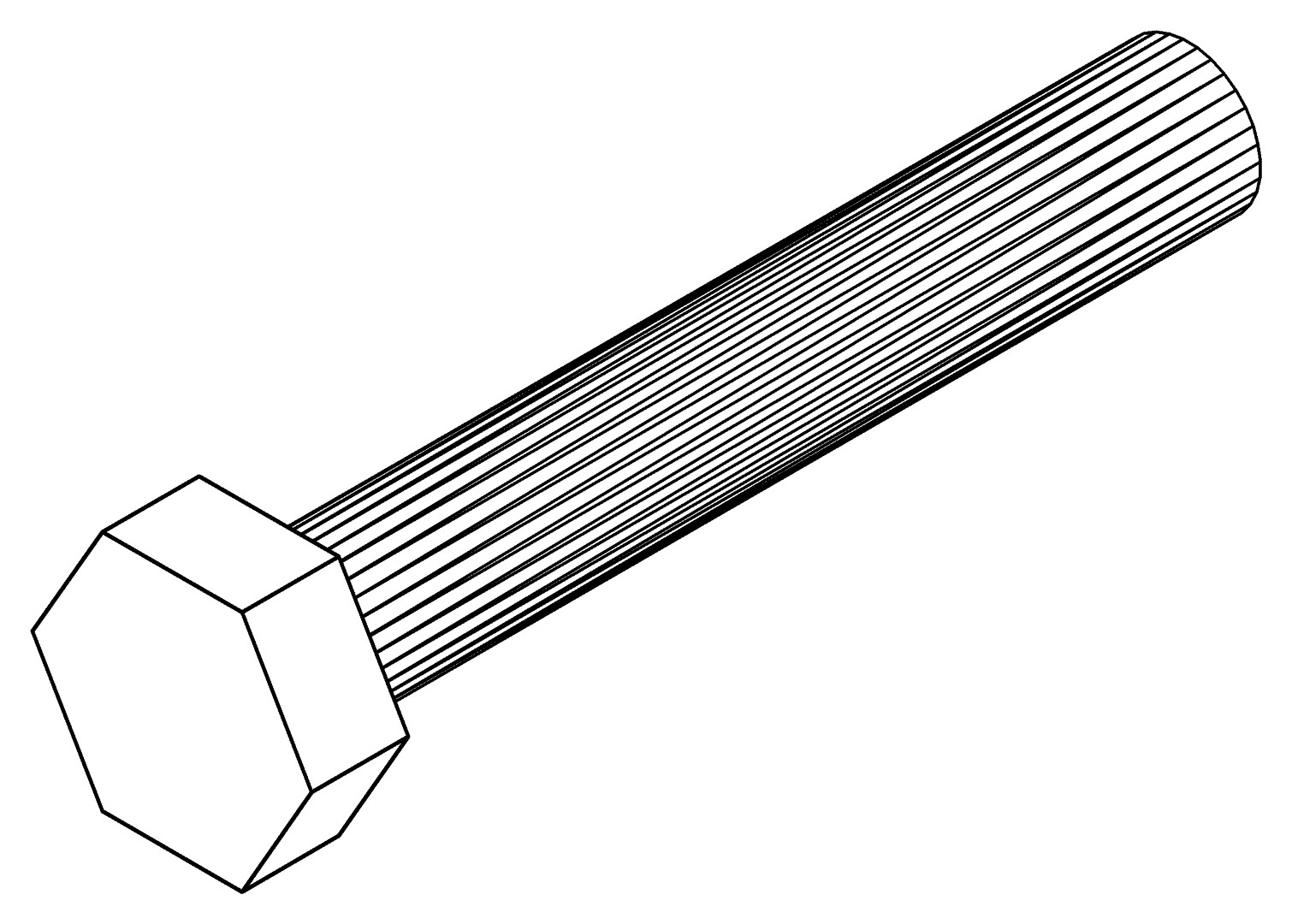 VA Bolzen M6 x 38, 7058, LM6 x 38, , Farbe: Blank