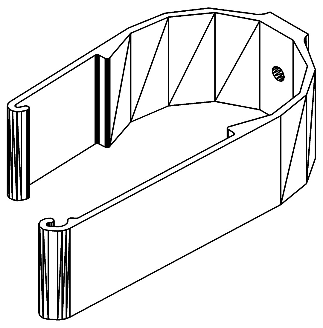 Fallrohrklammer, 1411, L20, black, Pantone-426C, Farbe: Schwarz