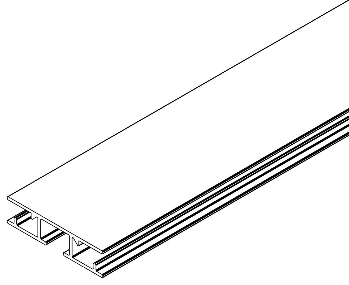 Zwischenprofil hinten, 3511, L1500, , Farbe: Blank
