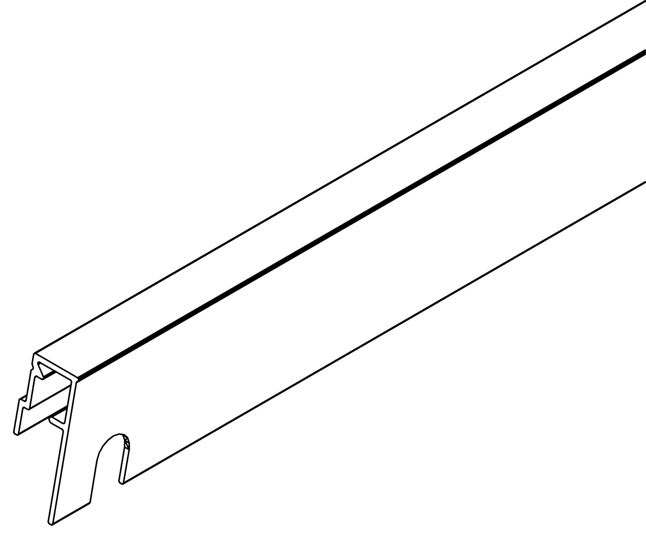 Abschlussprofil Seite L, 3507, L416, , Farbe: Blank