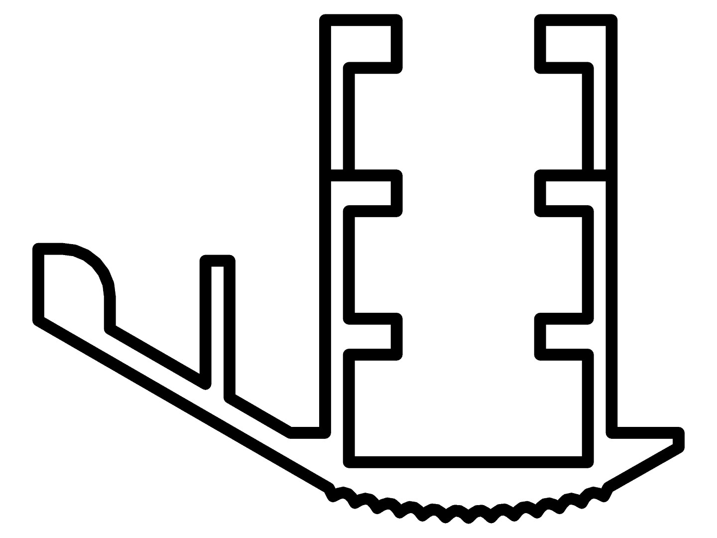 Kappe Türzarge, 7030, L1793, black, Pantone-426C, Farbe: Schwarz