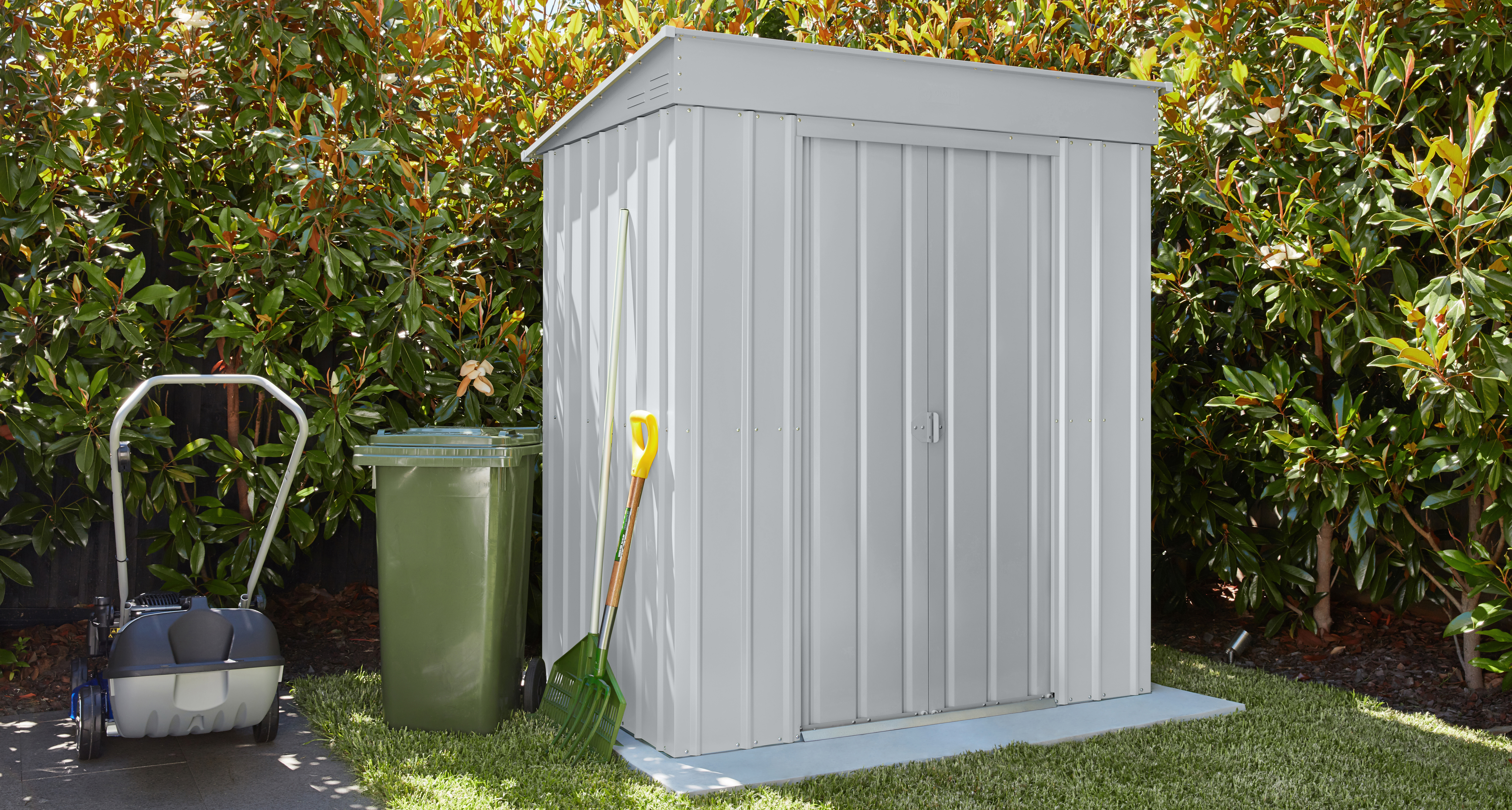 Pultdach Skillion im Sonderangebot 64, Farbe: Silber Metallic