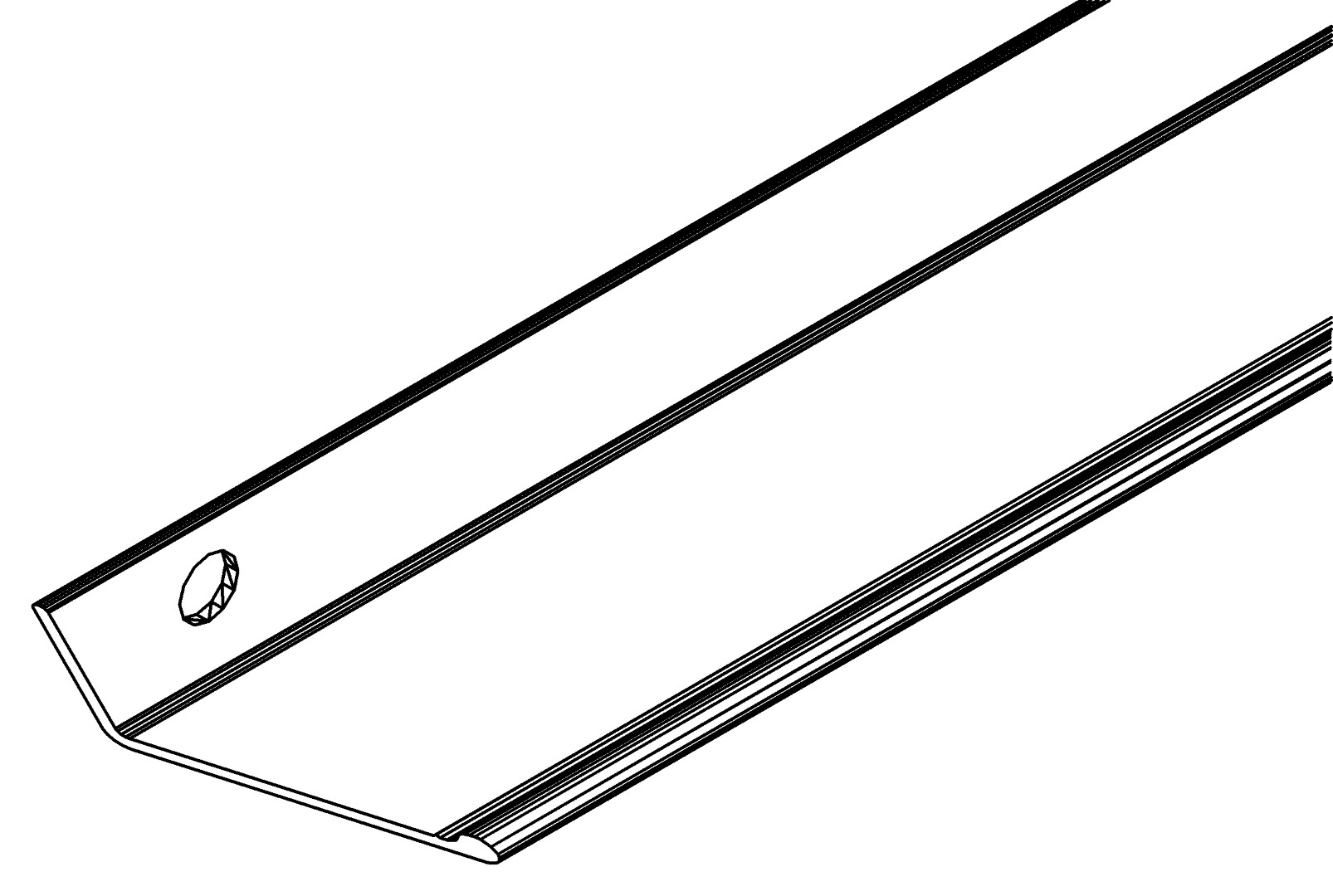 Dachstrebe, horizontal, 6097, L981, white, RAL 900, Farbe: Weiß pulverbeschichtet