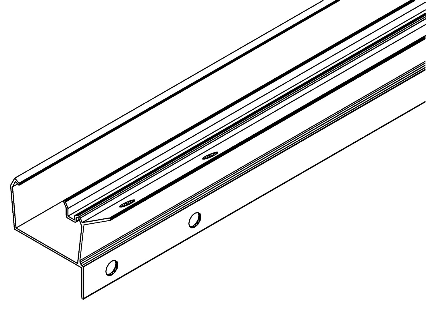 Traufe, 2501, L556, , Farbe: Blank