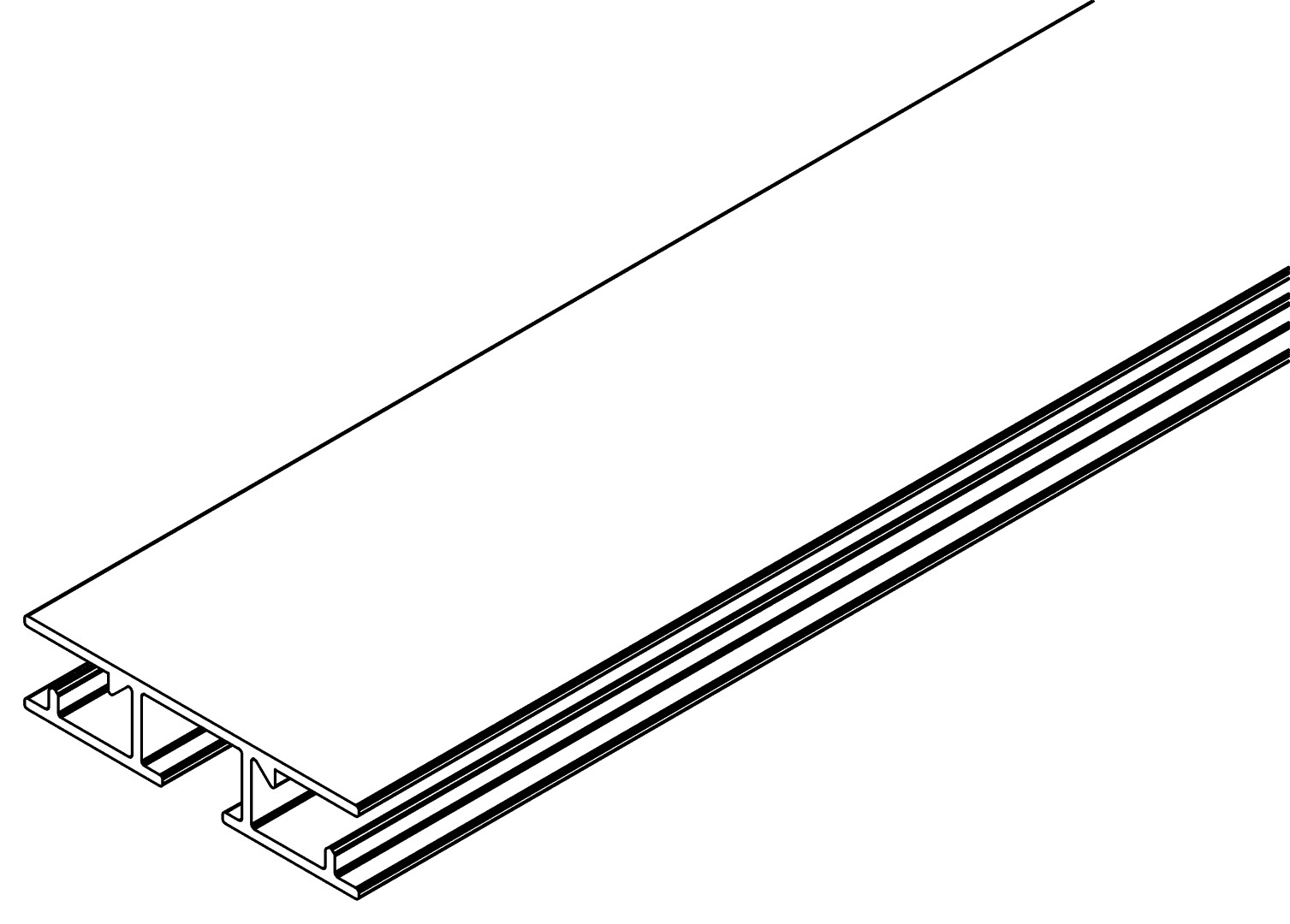 Zwischenprofil Seite, 1589, L364,5, black, Pantone, Farbe: Schwarz