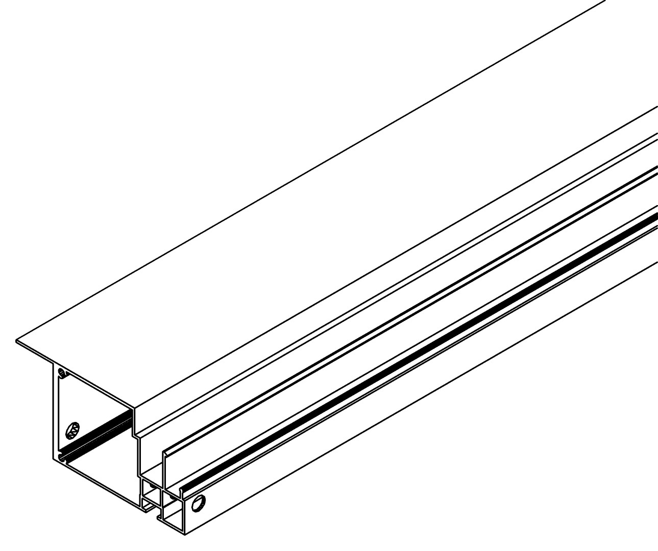 Türschloss Seite unten, 7116, L1000, black, Panton, Farbe: Schwarz