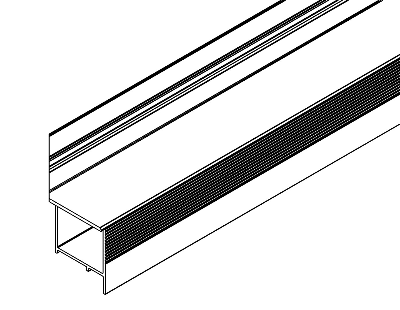 Türquerprofil unten/ oben, R/L, 2086, L616, black,, Farbe: Schwarz