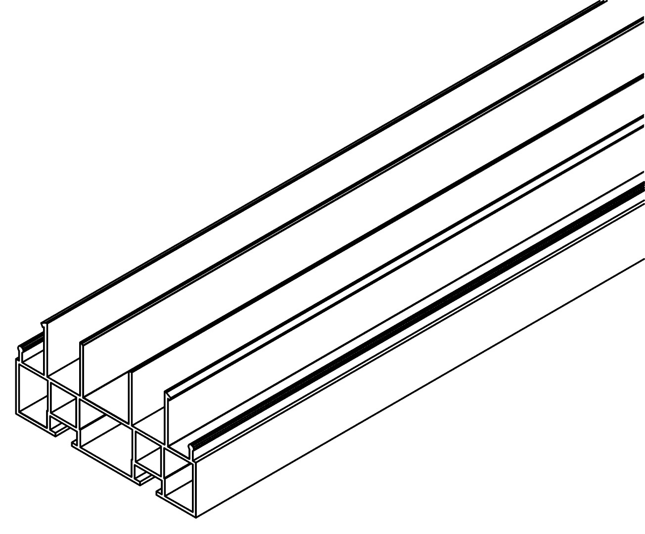 Seitenzwischenprofil, 7006, L1775, black, Pantone-, Farbe: Schwarz